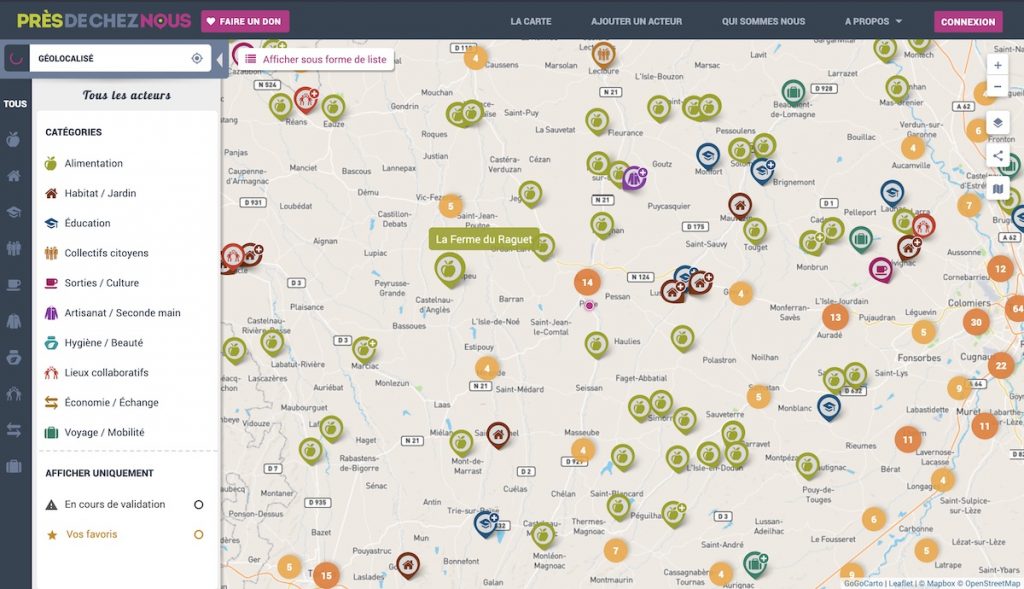 Carte Près de Chez Nous